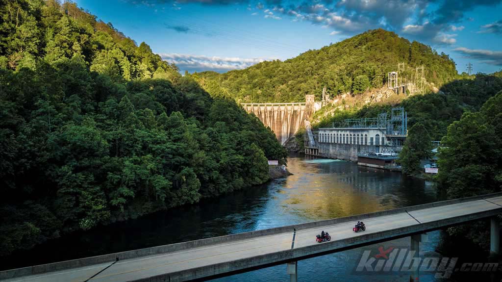 Cheoah Dam th oldest dam on the Little Tennessee River, aka Fugitive Dam made famous in the 1993 movie "The Fugitive".